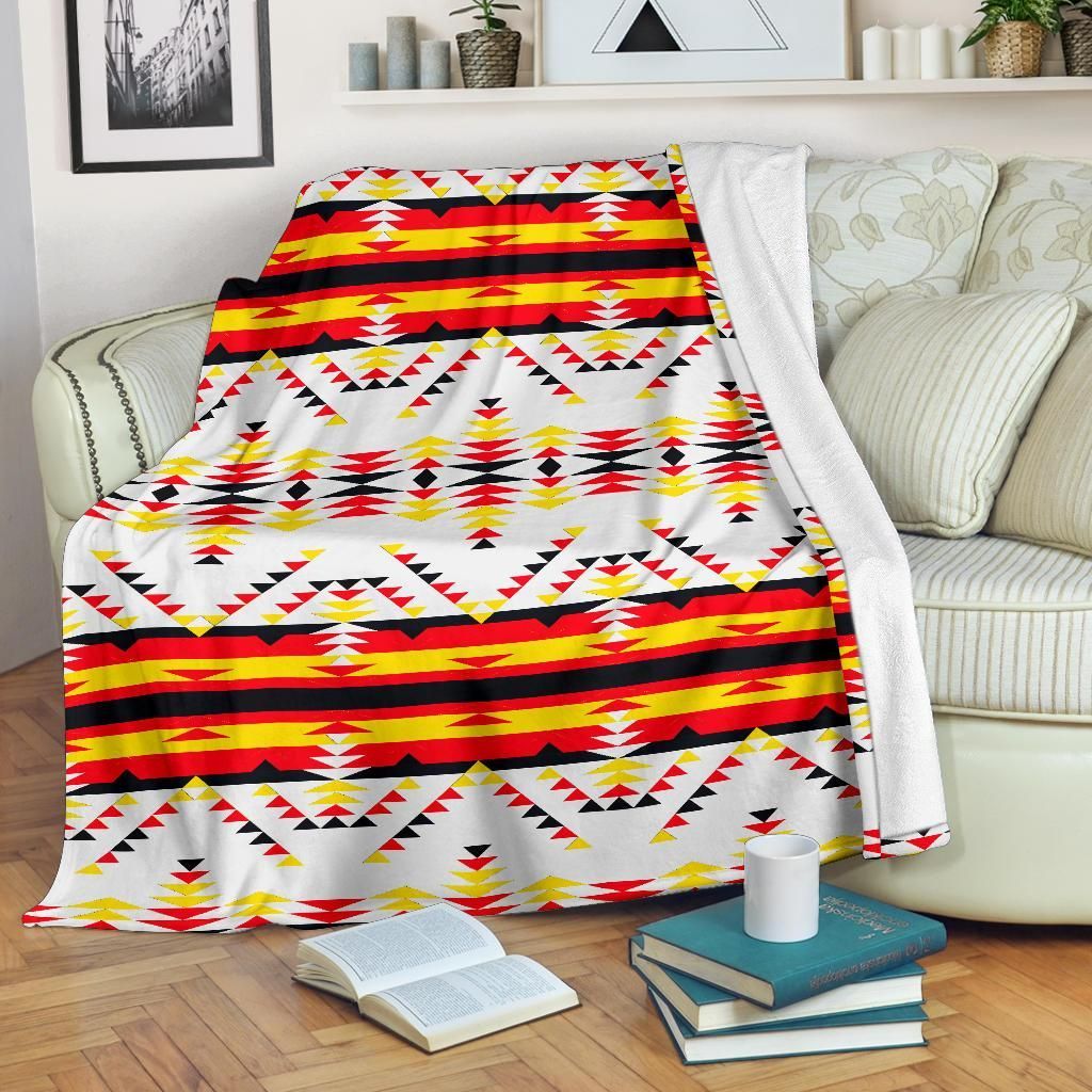Native American Sherpa Fleece Blanket