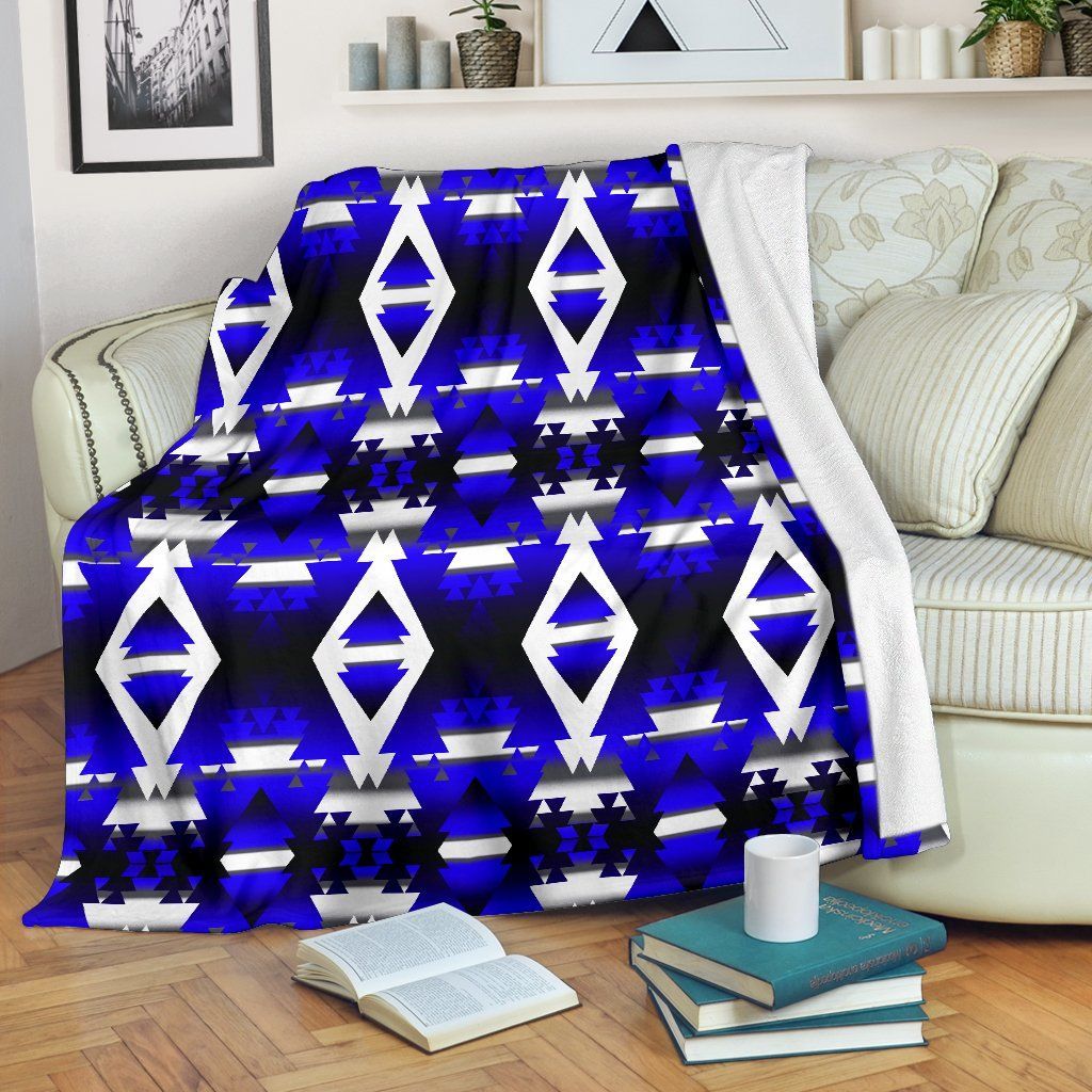 Native American Sherpa Fleece Blanket