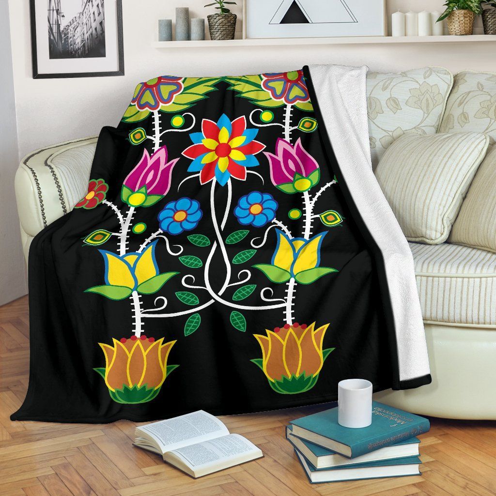 Native American Sherpa Fleece Blanket