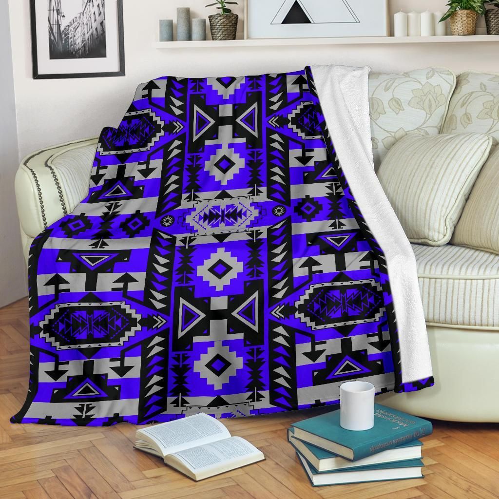 Native American Sherpa Fleece Blanket