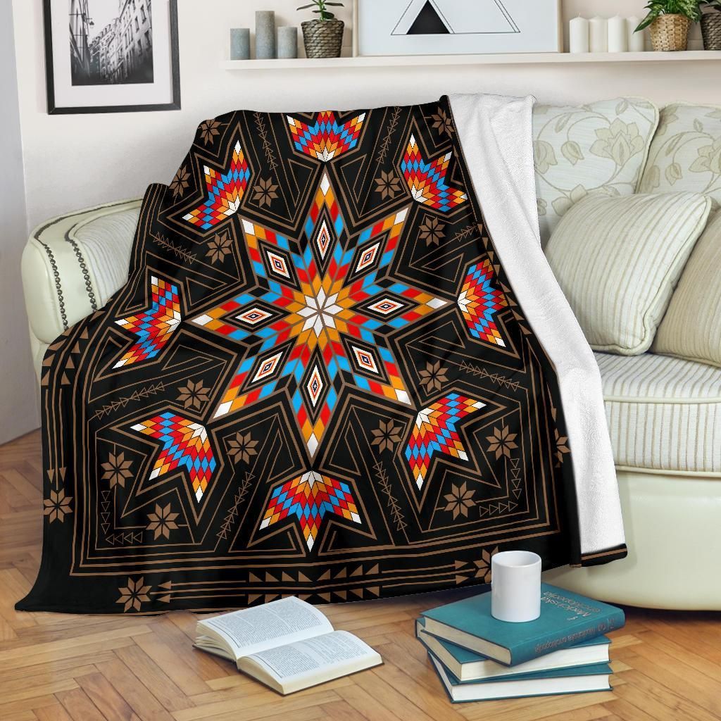 Native American Sherpa Fleece Blanket
