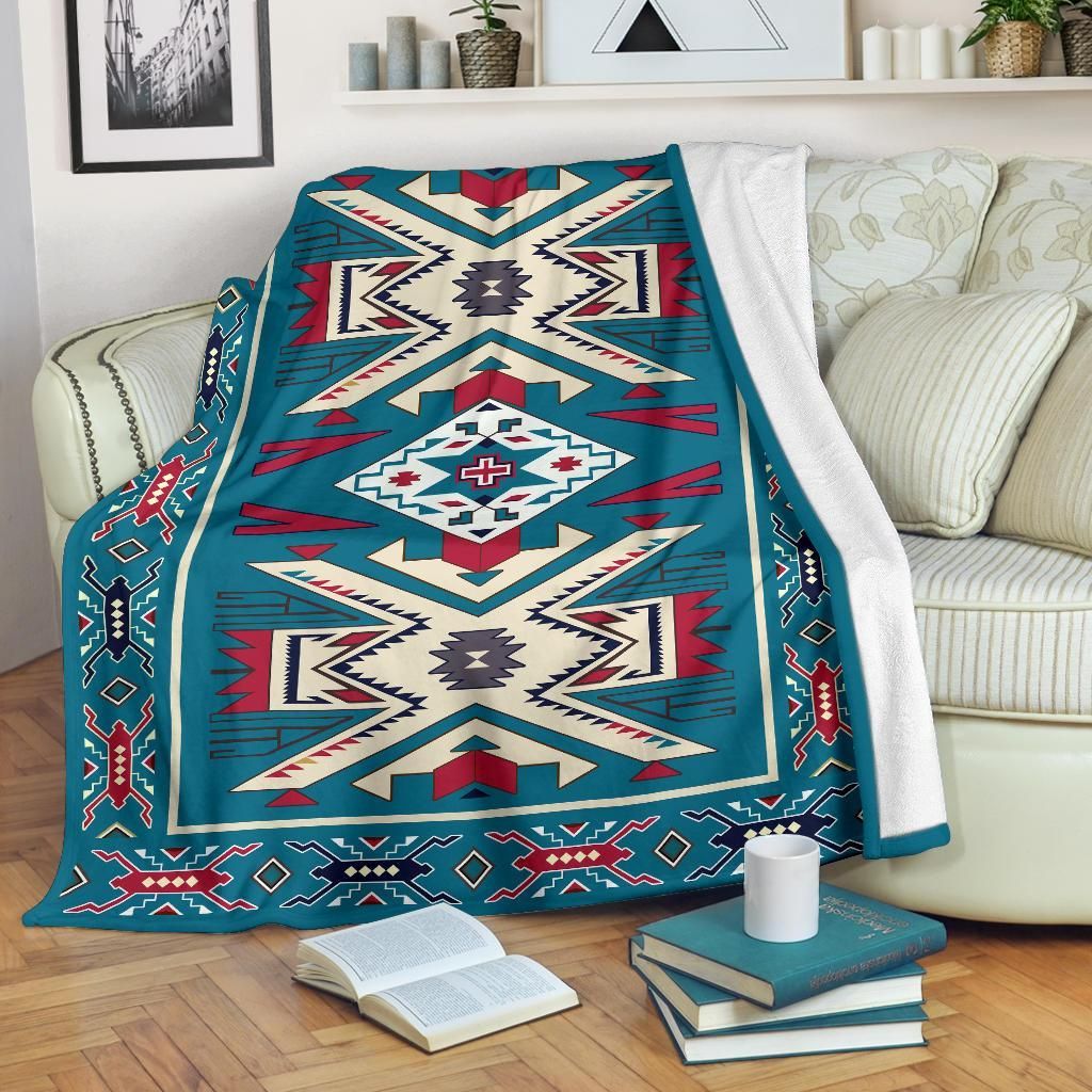 Native American Sherpa Fleece Blanket