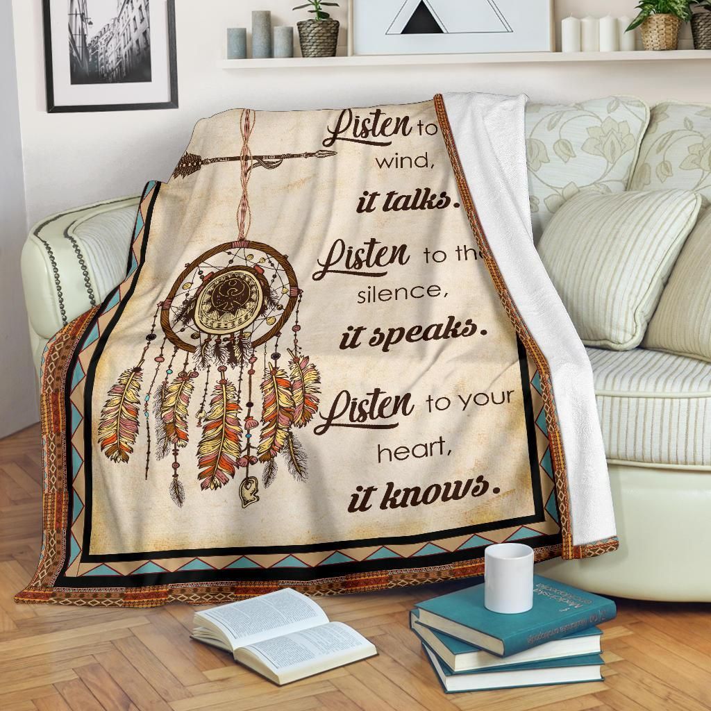 Native American Sherpa Fleece Blanket