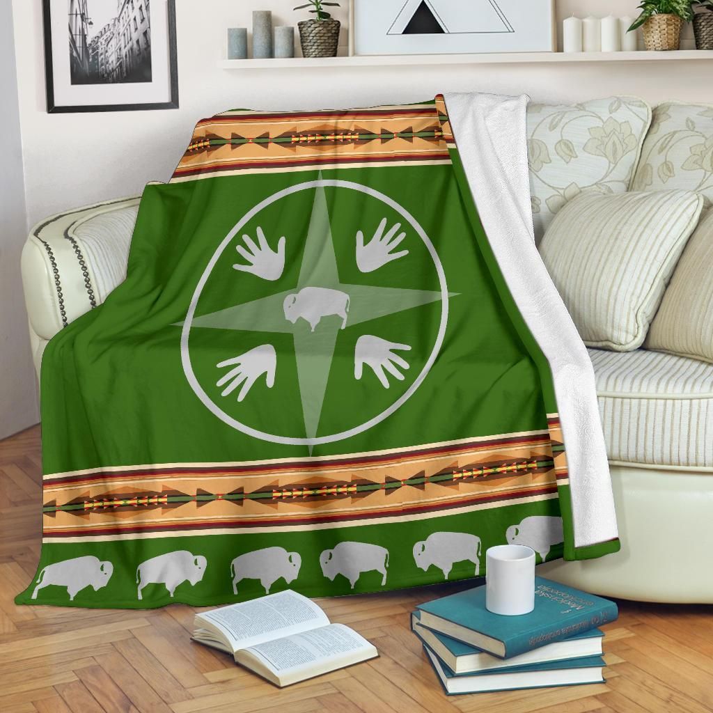 Native American Sherpa Fleece Blanket