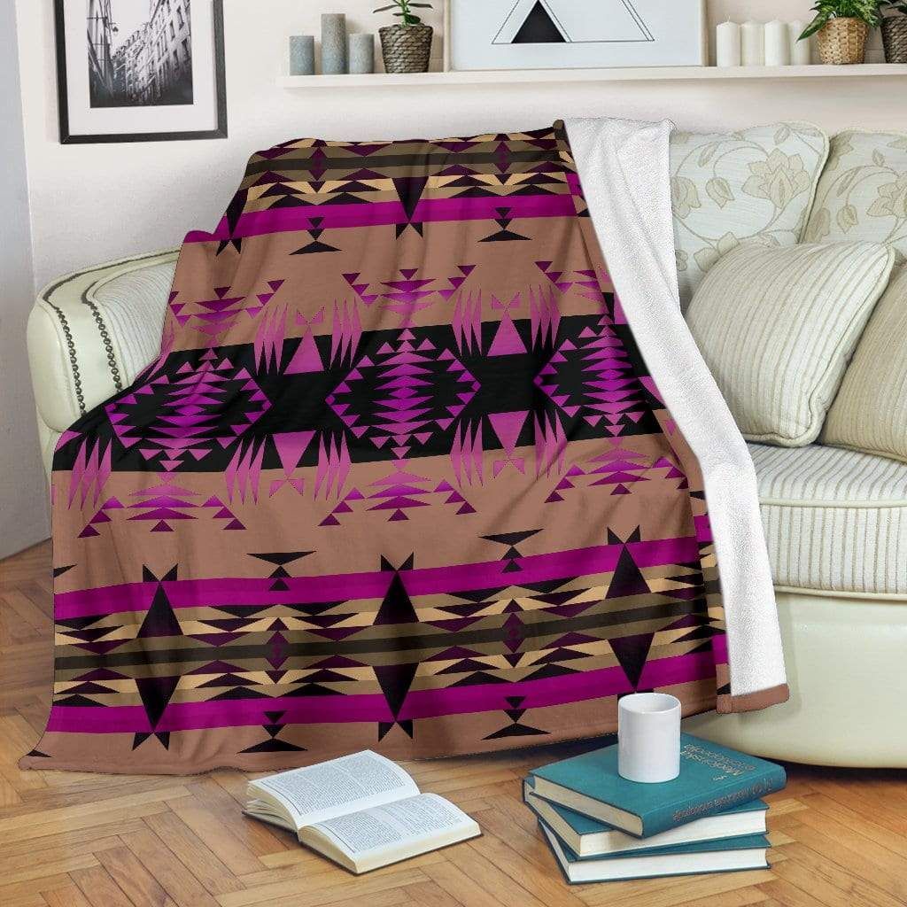 Native American Sherpa Fleece Blanket