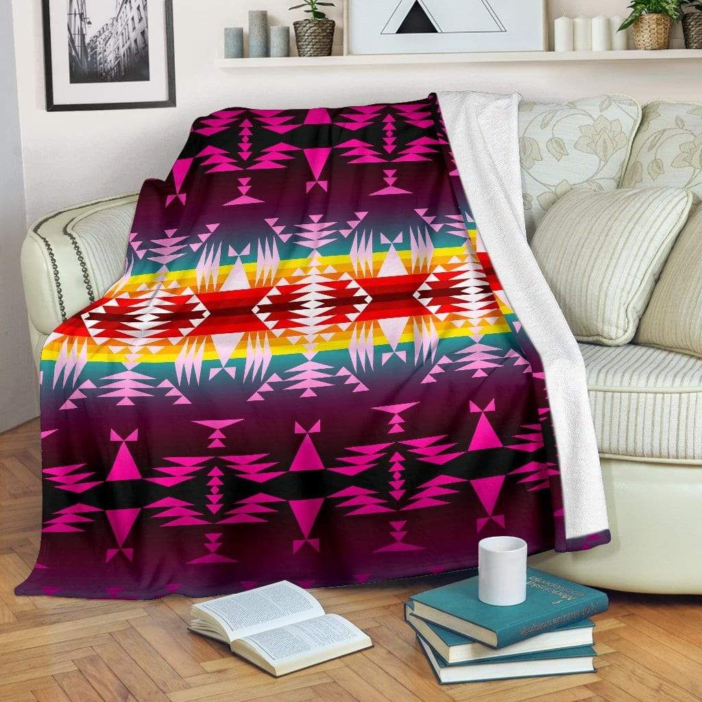 Native American Sherpa Fleece Blanket