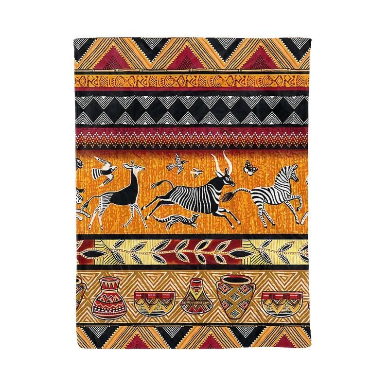 Native American Sherpa Fleece Blanket