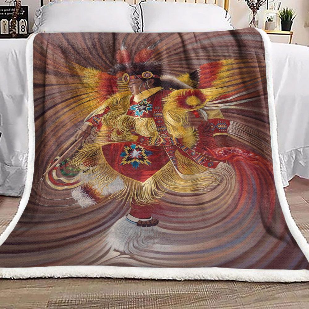 Native American Sherpa Fleece Blanket