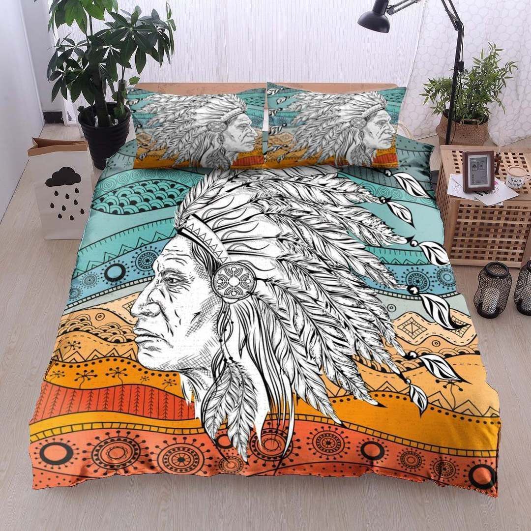 Native American Twin Queen King Cotton Bed Sheets Spread Comforter Bedding Set