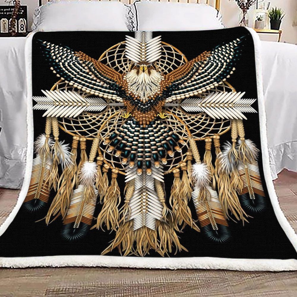 Native American Eagle Sherpa Fleece