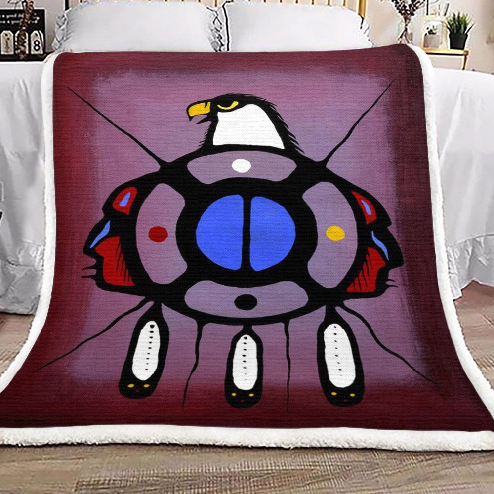 Native American Eagle Sherpa Fleece