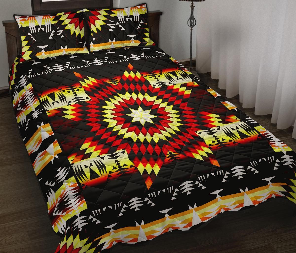 Native American Fire Colors Star Bedding Set