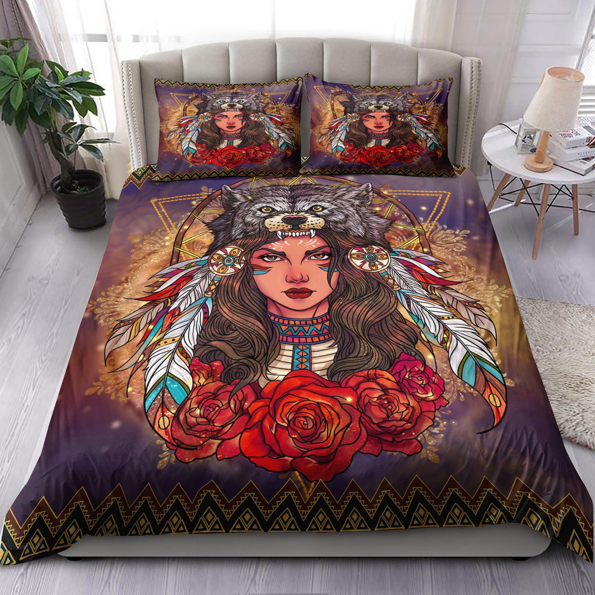Native American Girl Bedding Set