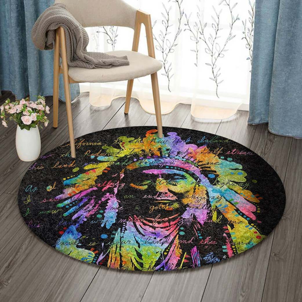 Native American Round Carpet