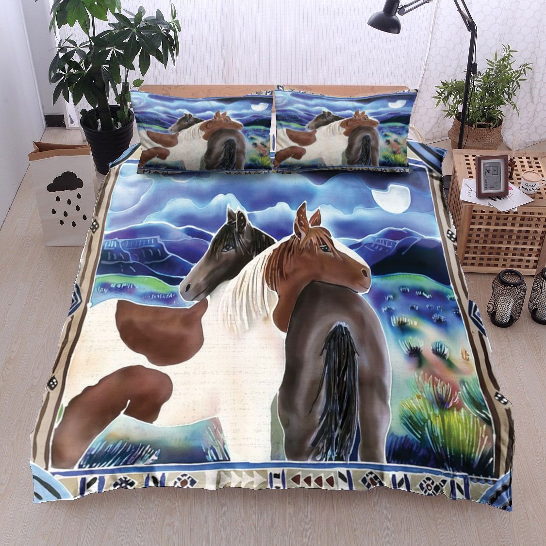 Native American Horse Bedding Set