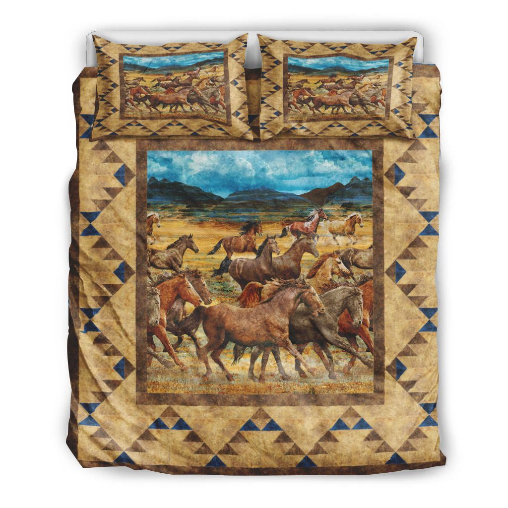 Native American Horse Bedding Set