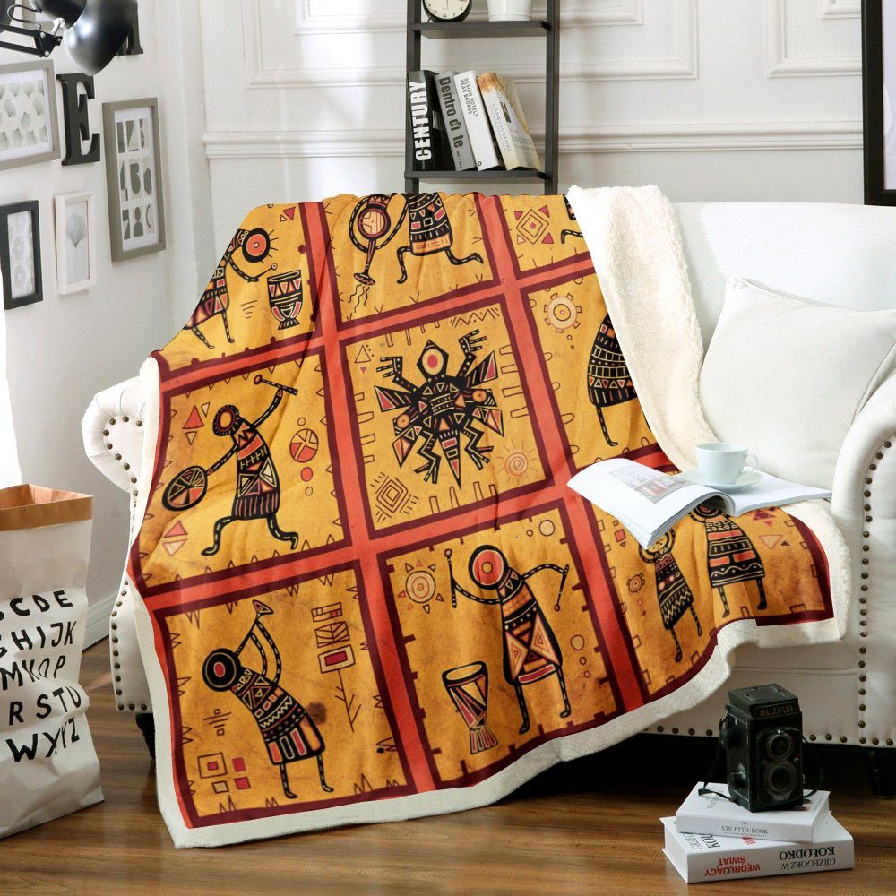 Native American Kokopelli Sherpa Fleece