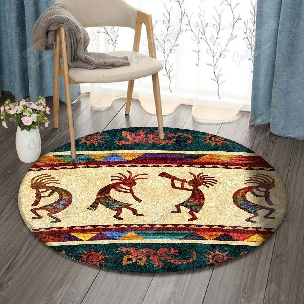 Native American Kokopelli Round Carpet