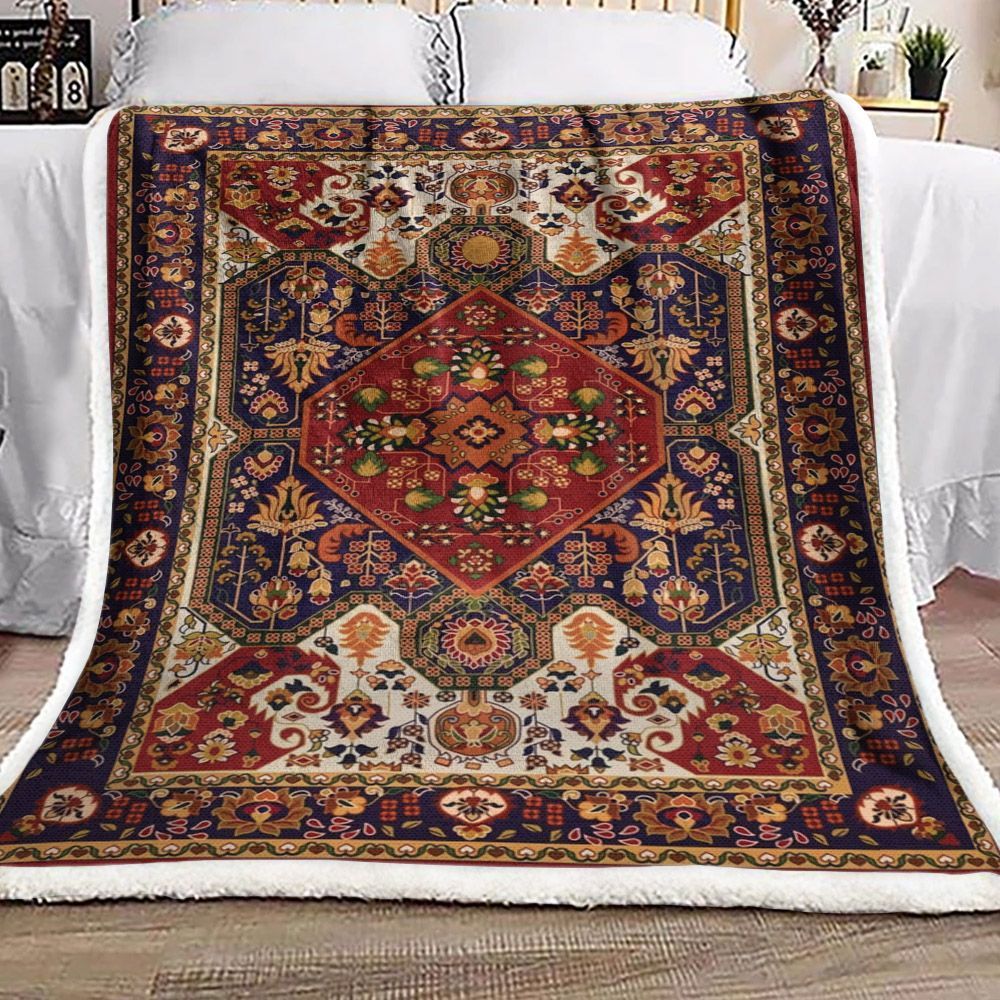 Native American Sherpa Fleece Blanket