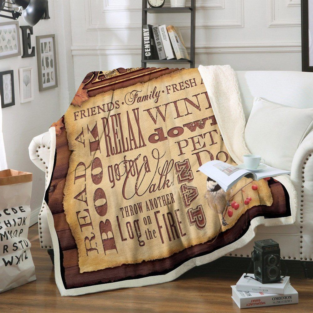 Native American Sherpa Fleece Blanket