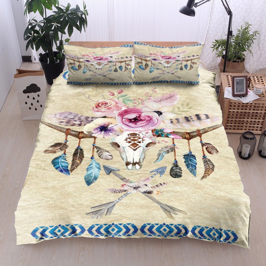 Native American Skull Bedding Set