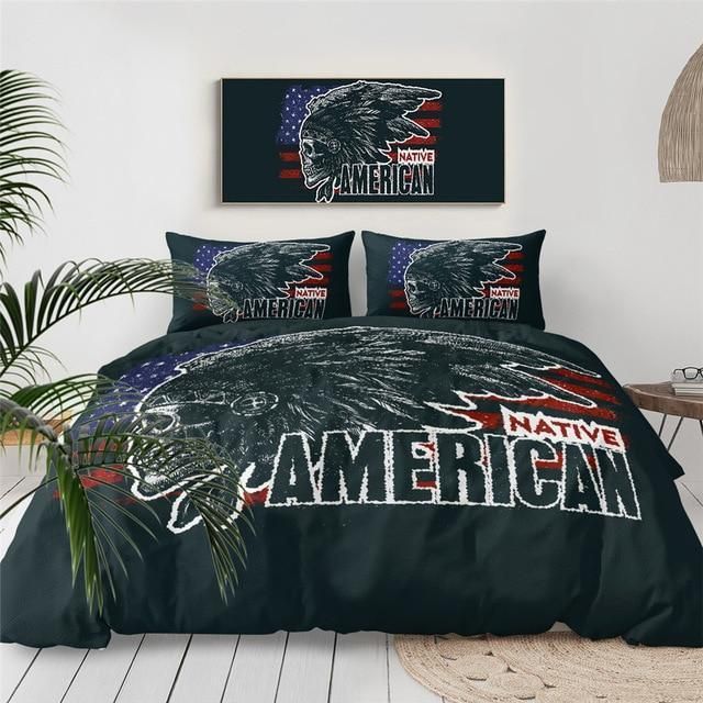Native American Skull Bedding Set