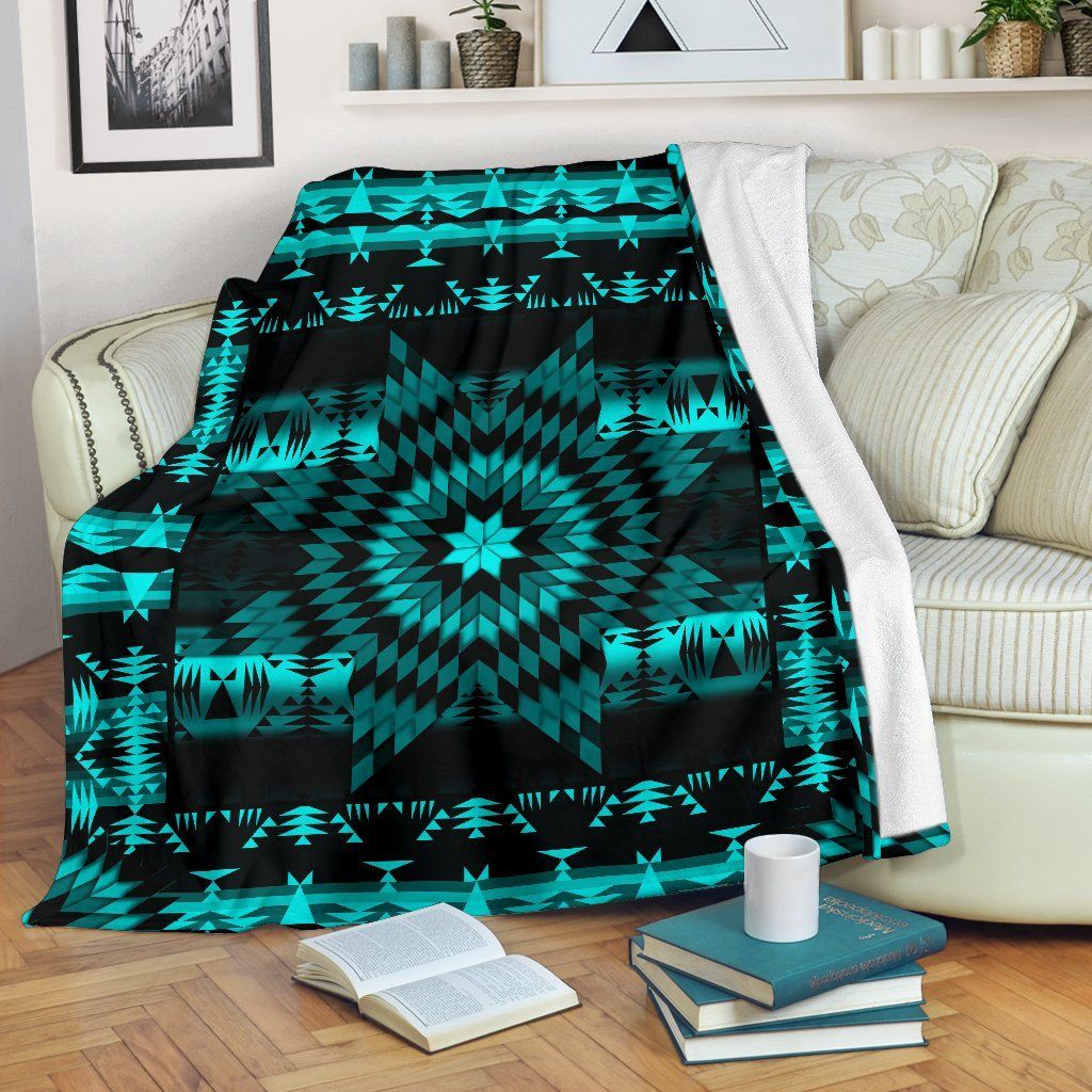 Native American Sky Star Sherpa Fleece Blanket