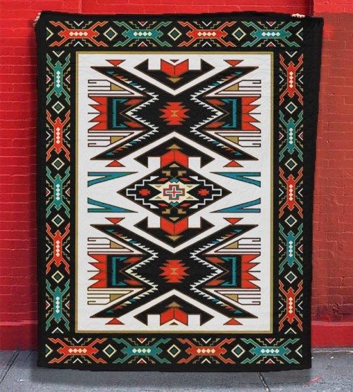 Native American Tribal Sherpa Fleece Blanket