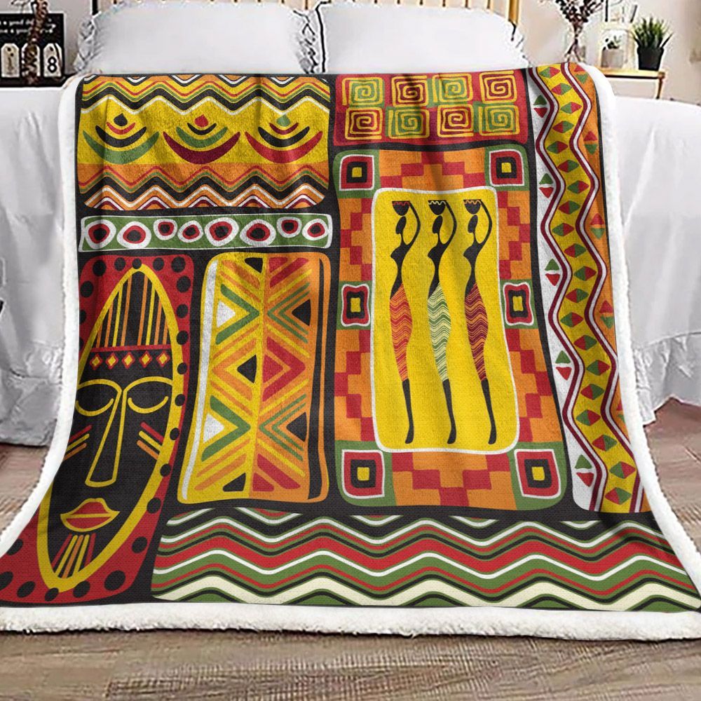 Native American Sherpa Fleece Blanket
