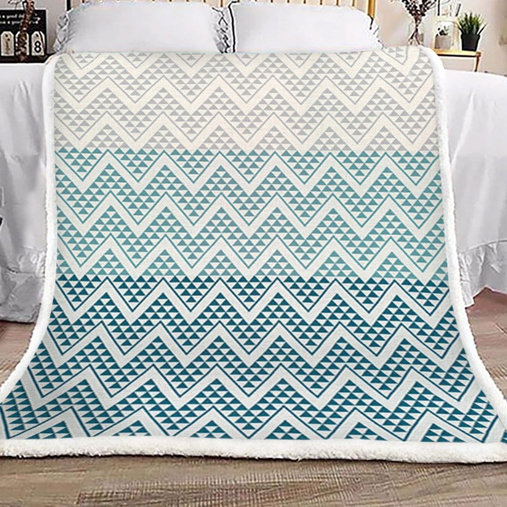 Native American Sherpa Fleece Blanket