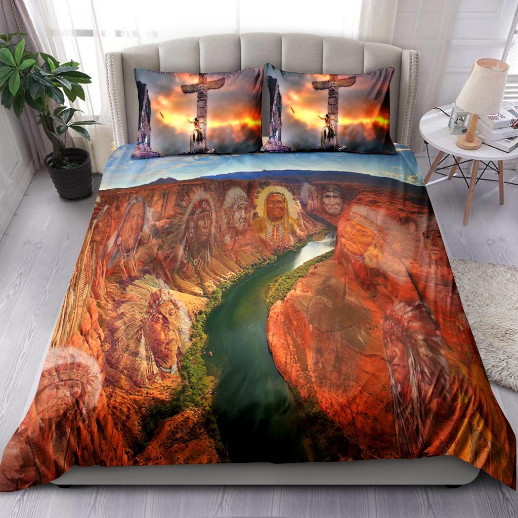 Native American War Chiefs Bedding Set