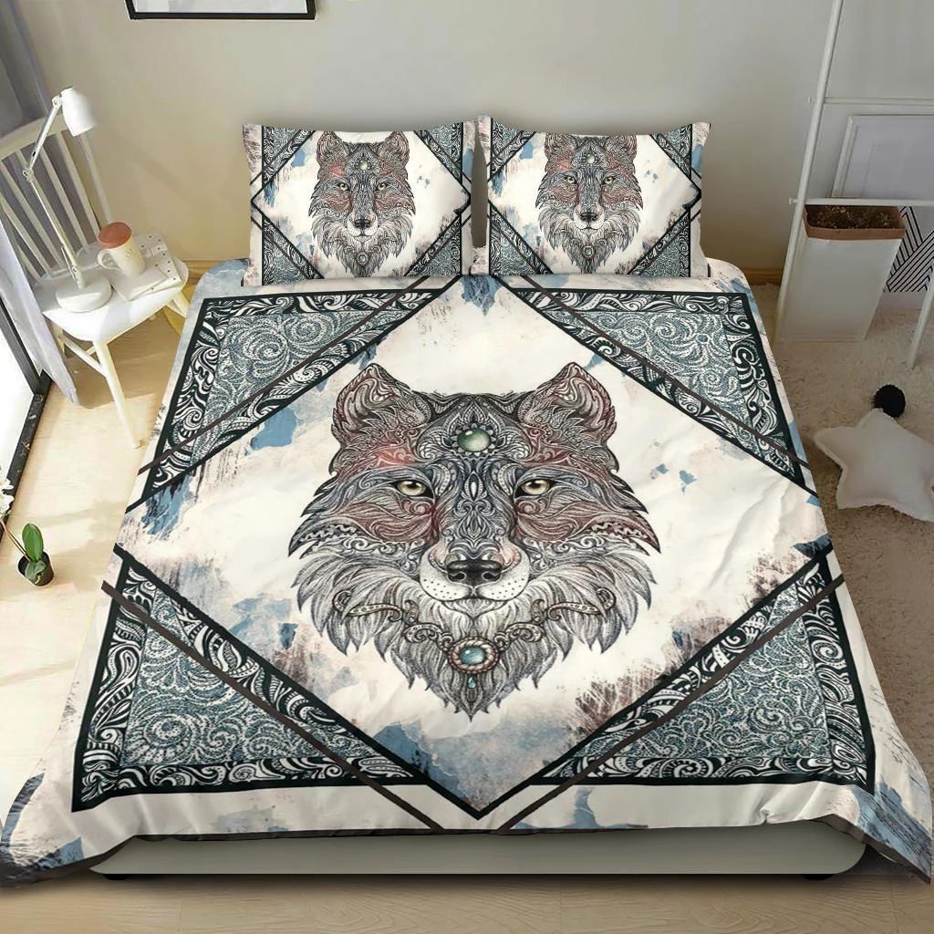 Native American Wolf Bedding Set