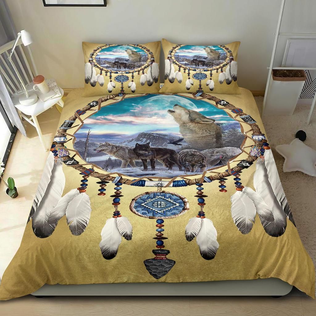 Native American Wolf Bedding Set