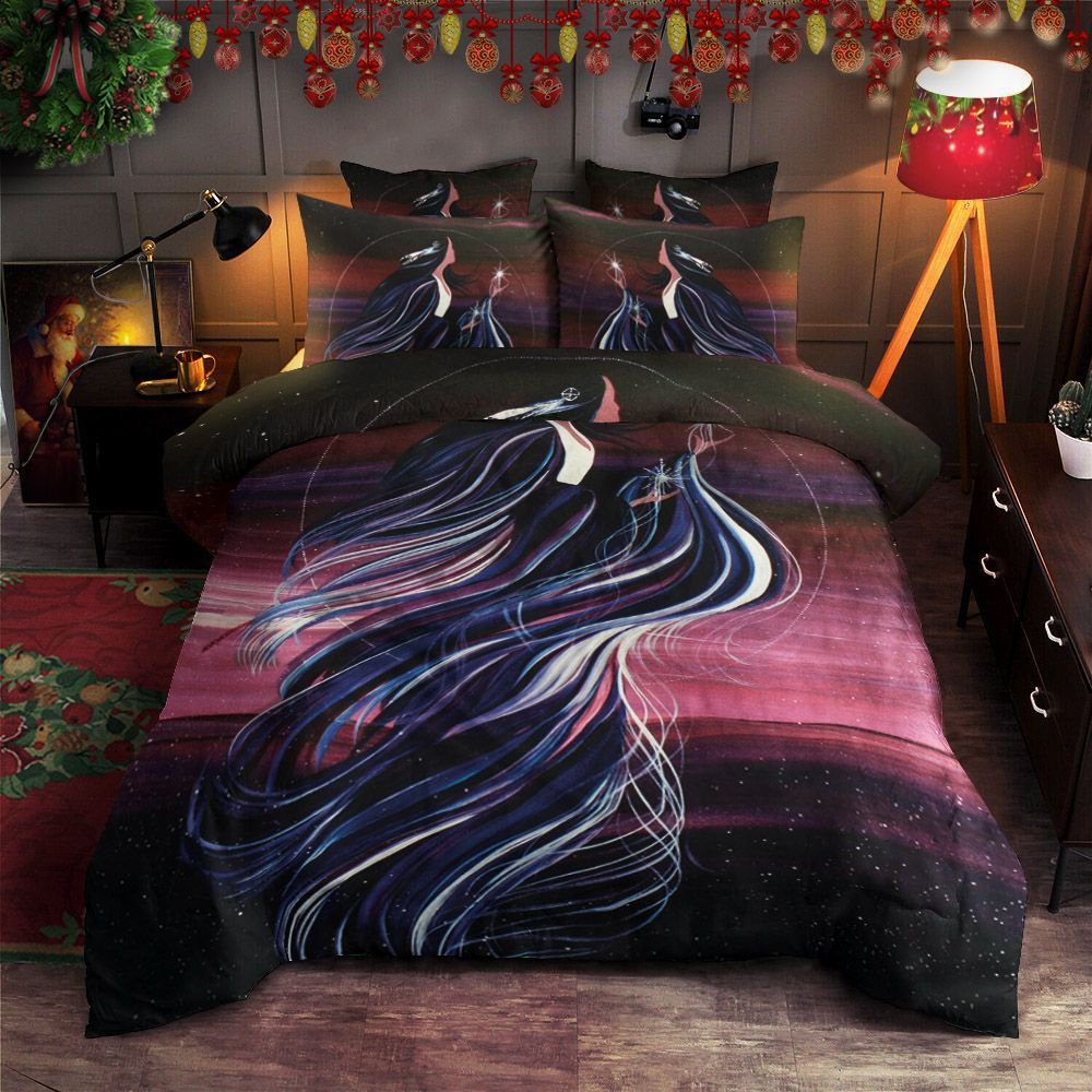 Native American Women Bedding Set