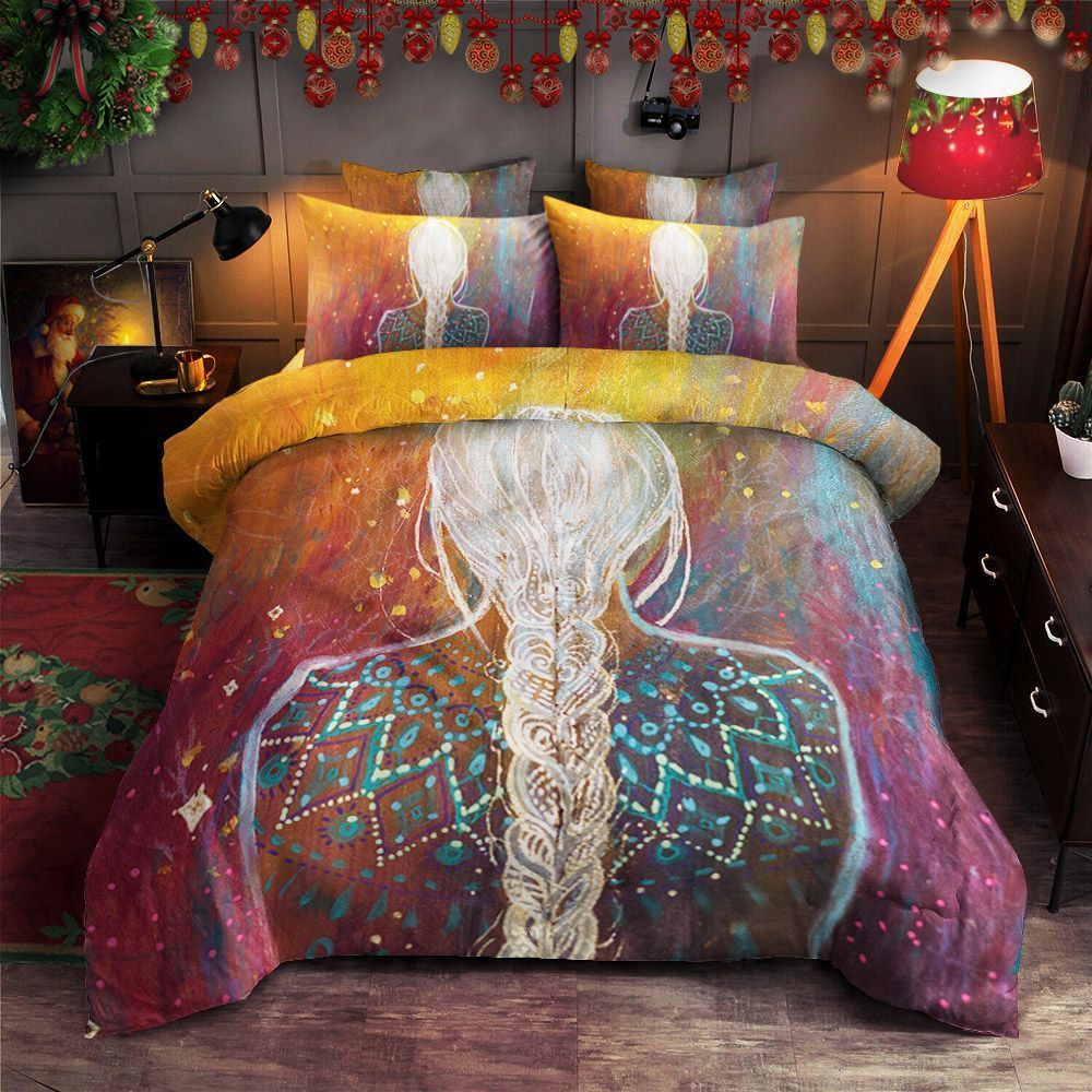 Native American Women Bedding Set