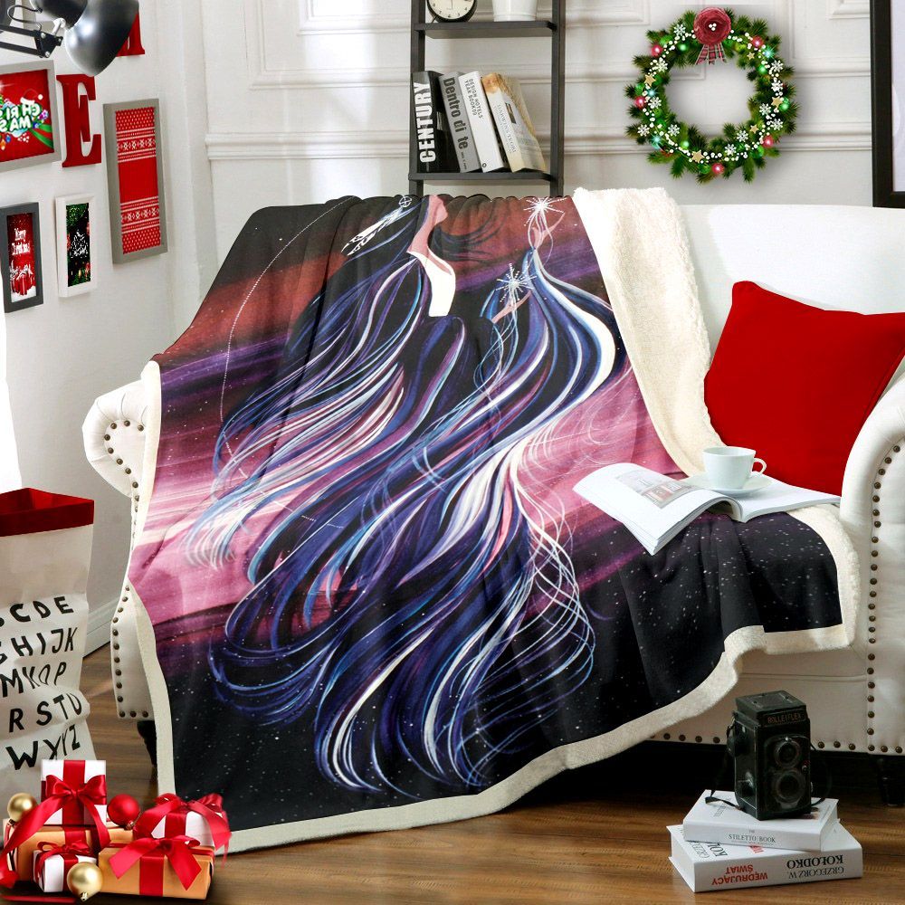 Native American Women Sherpa Fleece Blanket