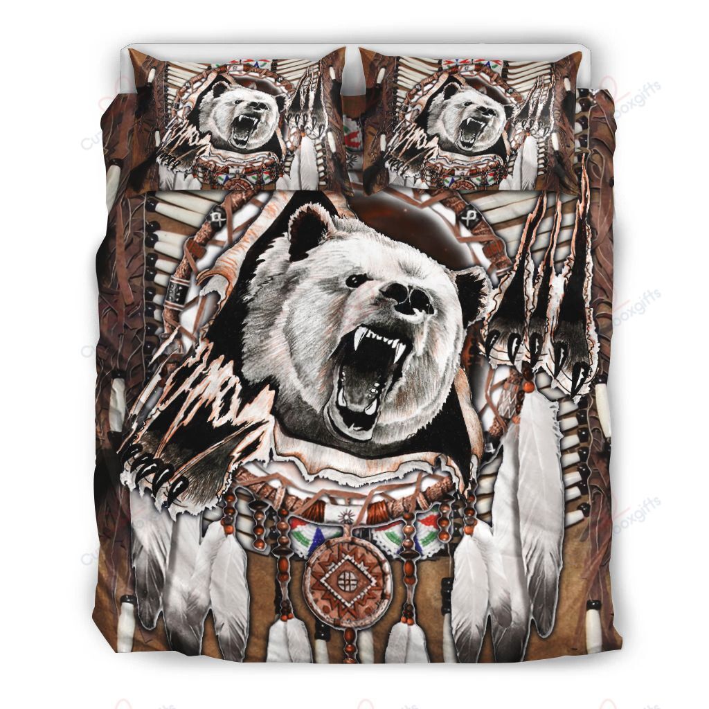 Native Bear Angry Bedding Set