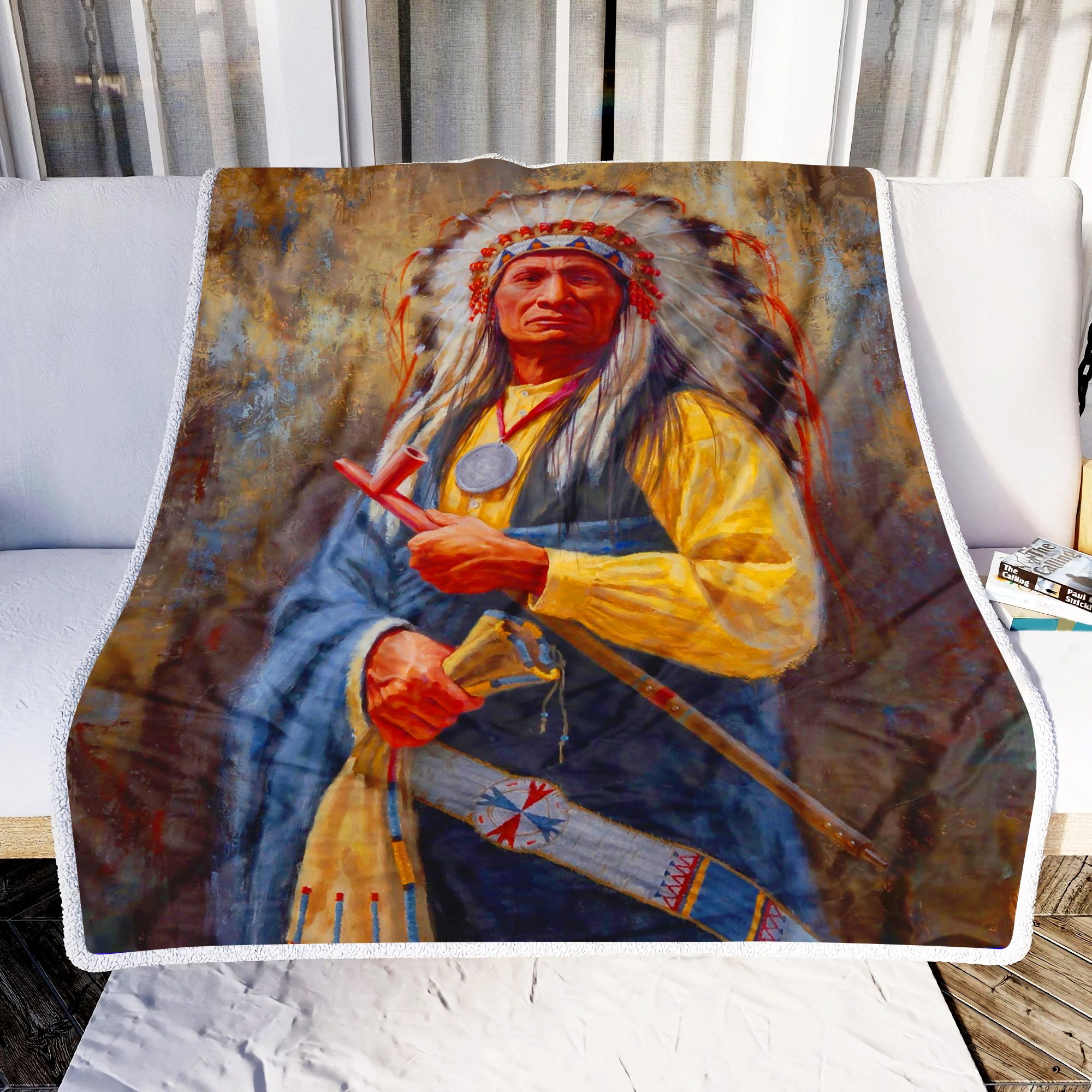Native Chief Fleece Blanket