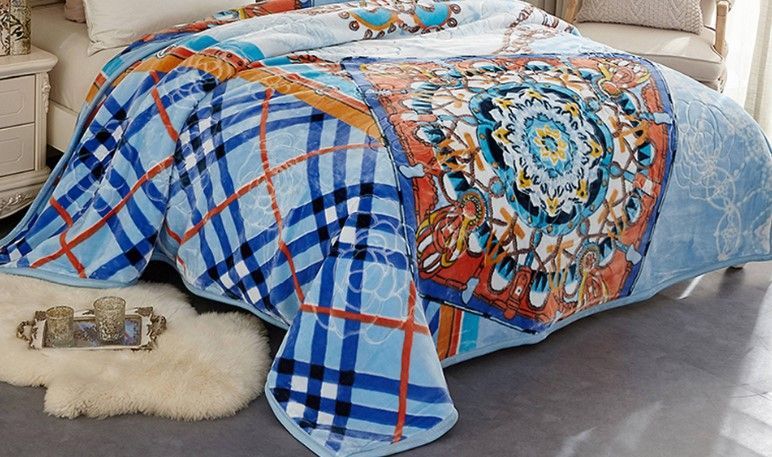 Native Circle Sherpa Fleece Blanket