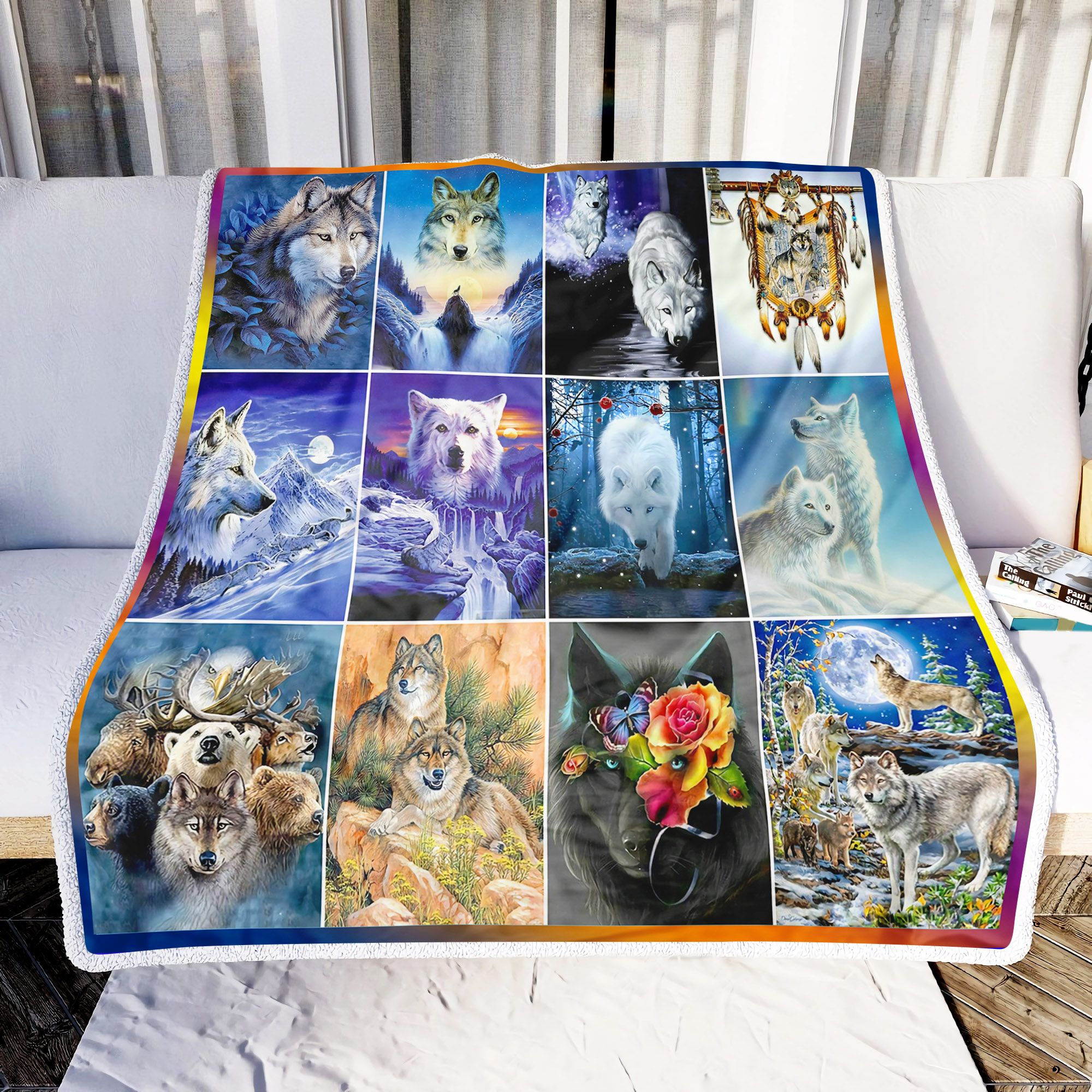 Native Fox Spirit Fleece Blanket