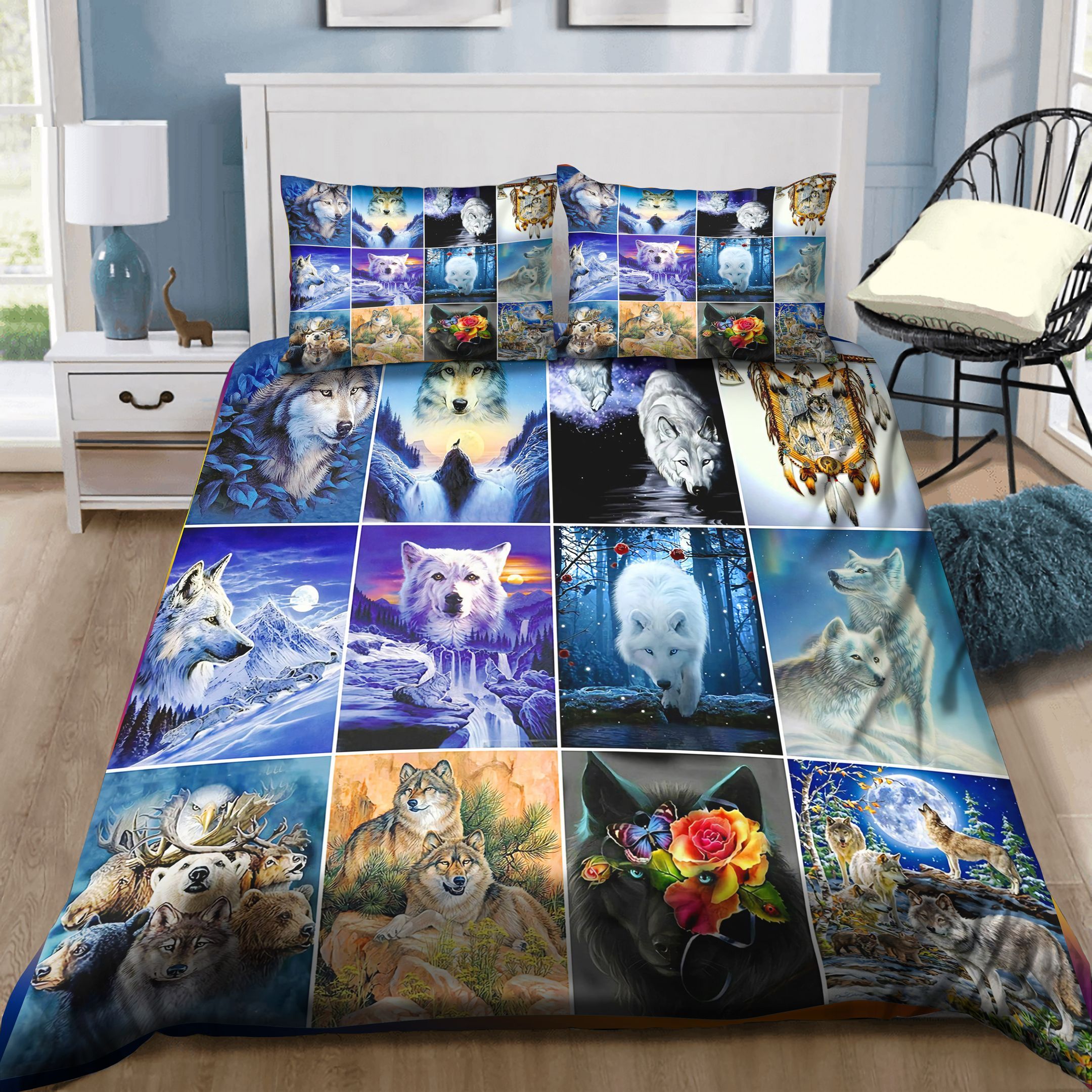Native Fox Spirit Bedding Set