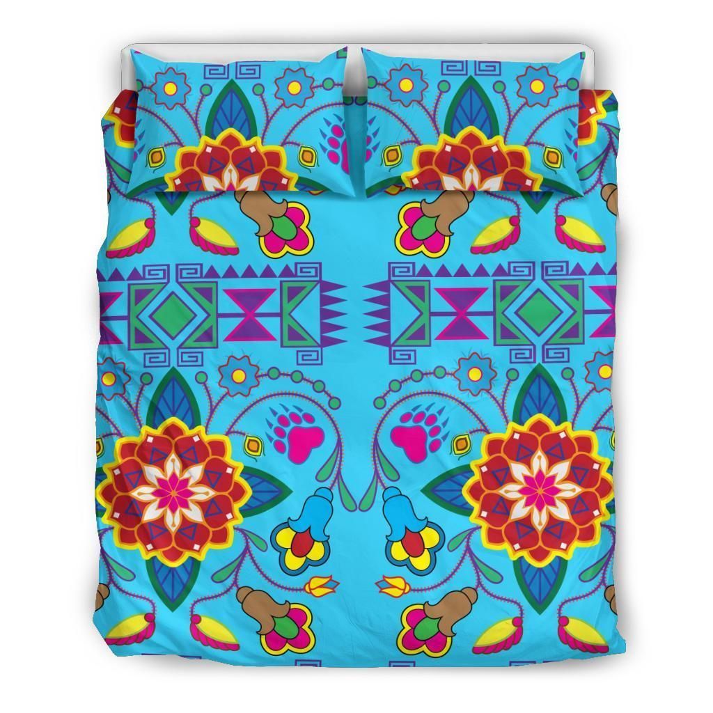 Native Geometric Floral Bedding Set