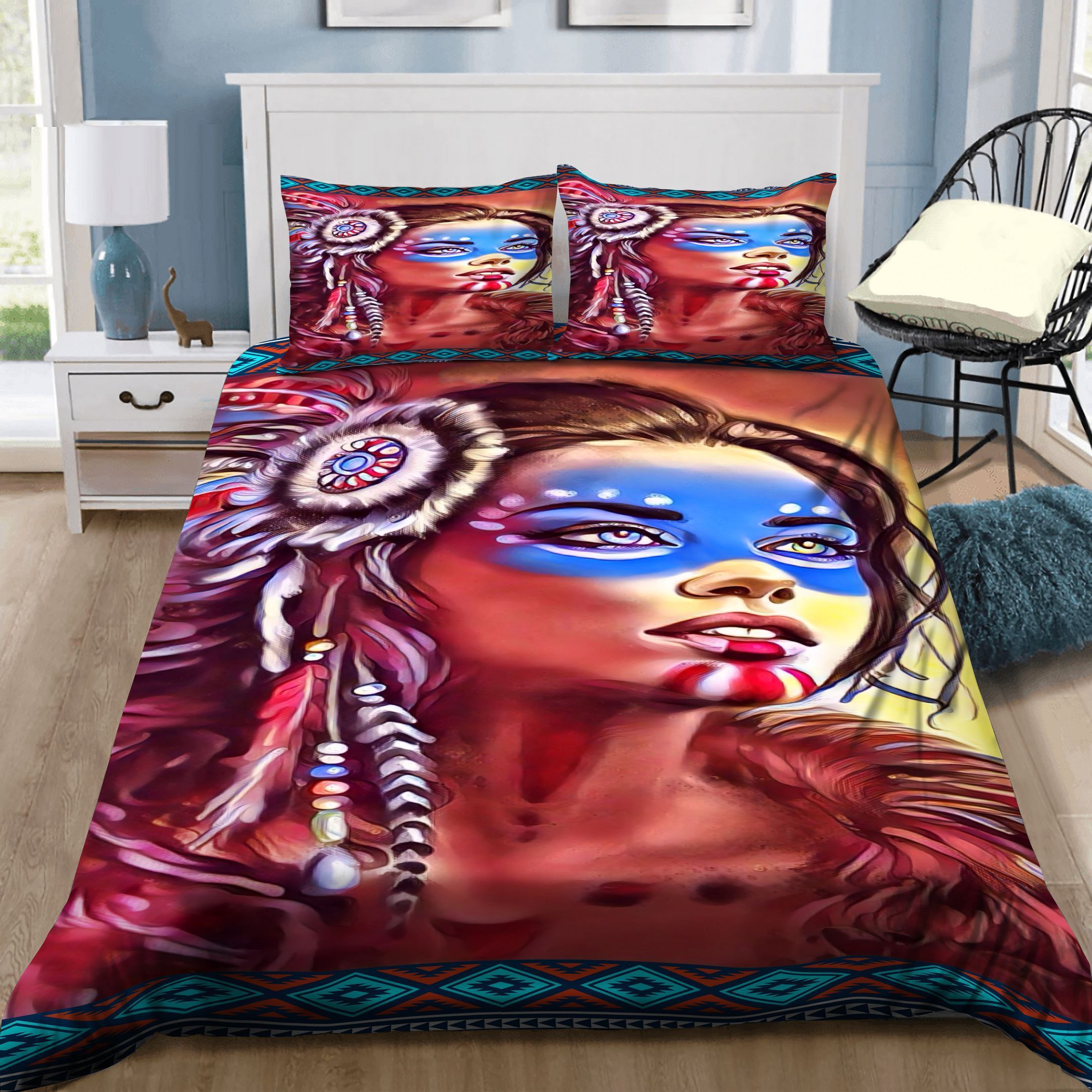 Native Girl Bedding Set