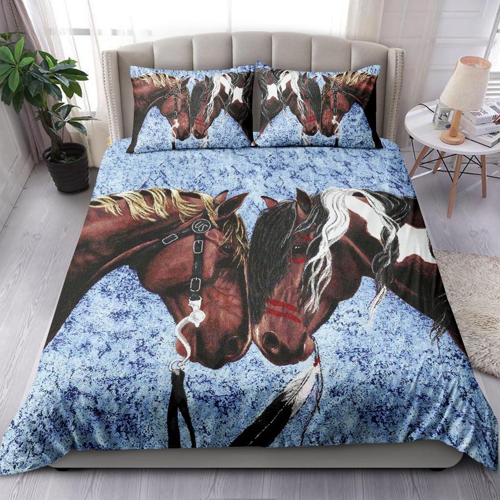 Native Horse Couple Bedding Set