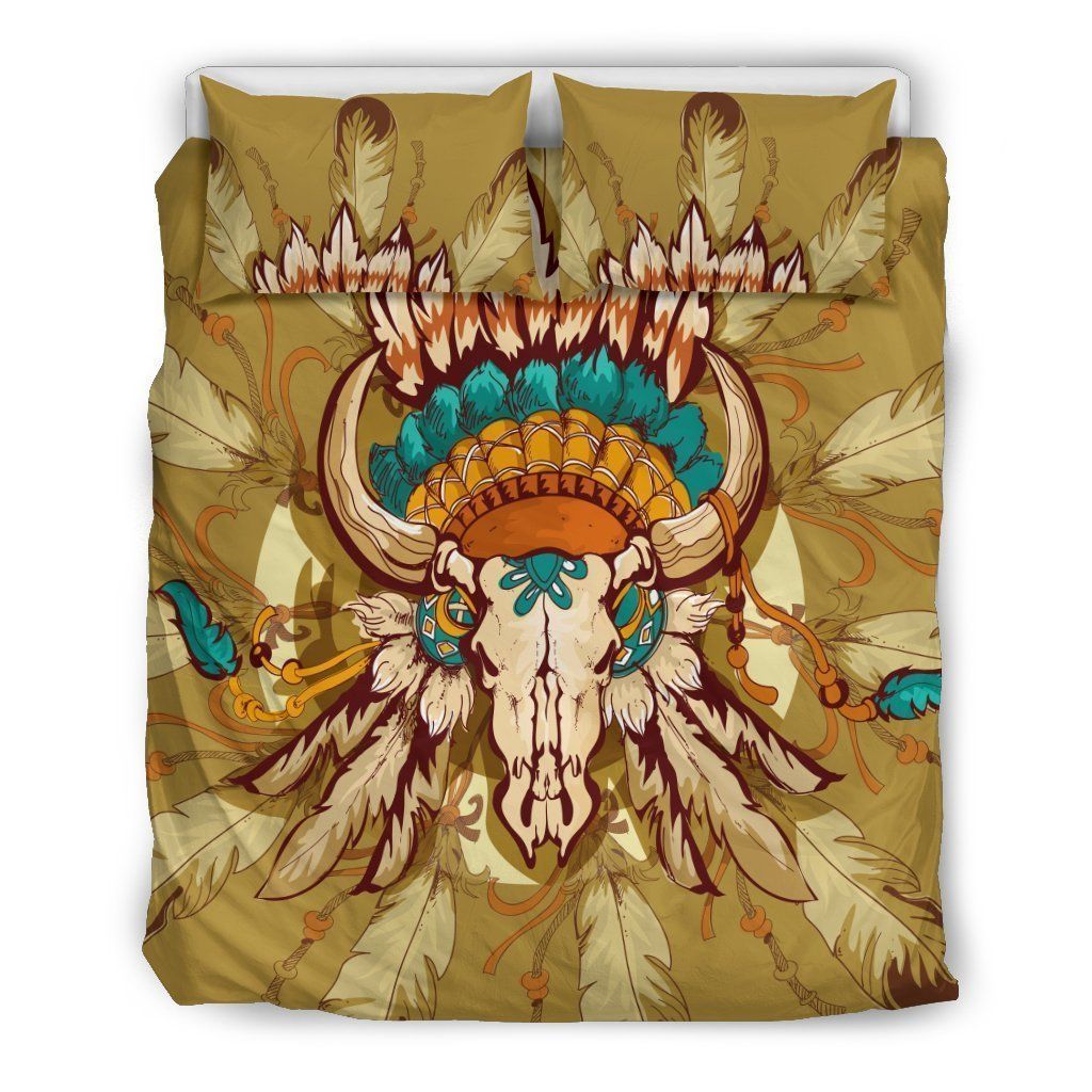 Native Indian Buffalo Head Bedding Set