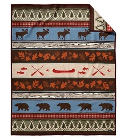 Native Lodge Cabin Sherpa Fleece Blanket