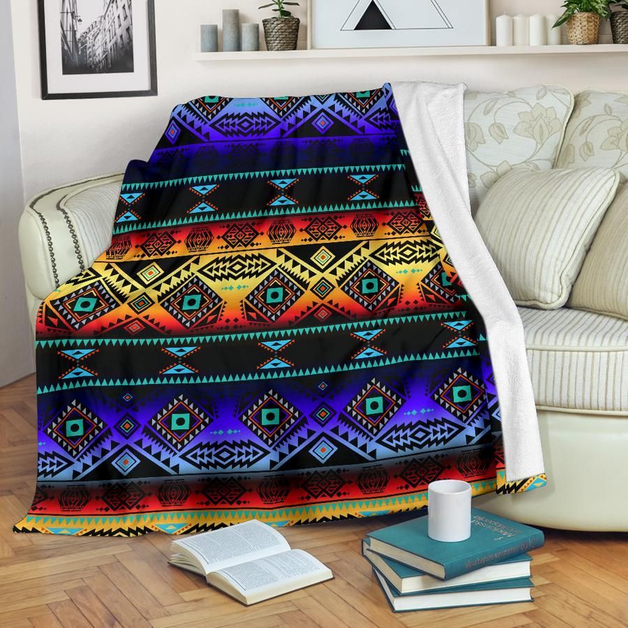 Native Midnight Sun Sherpa Fleece Blanket