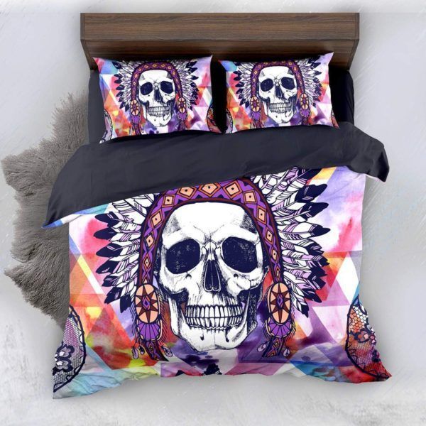 Native Skull Smile Bedding Set