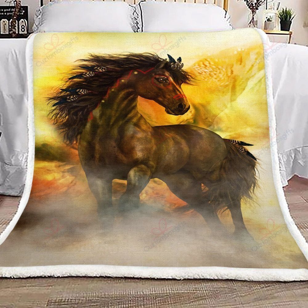 Native Spirit Horse Fleece Blanket