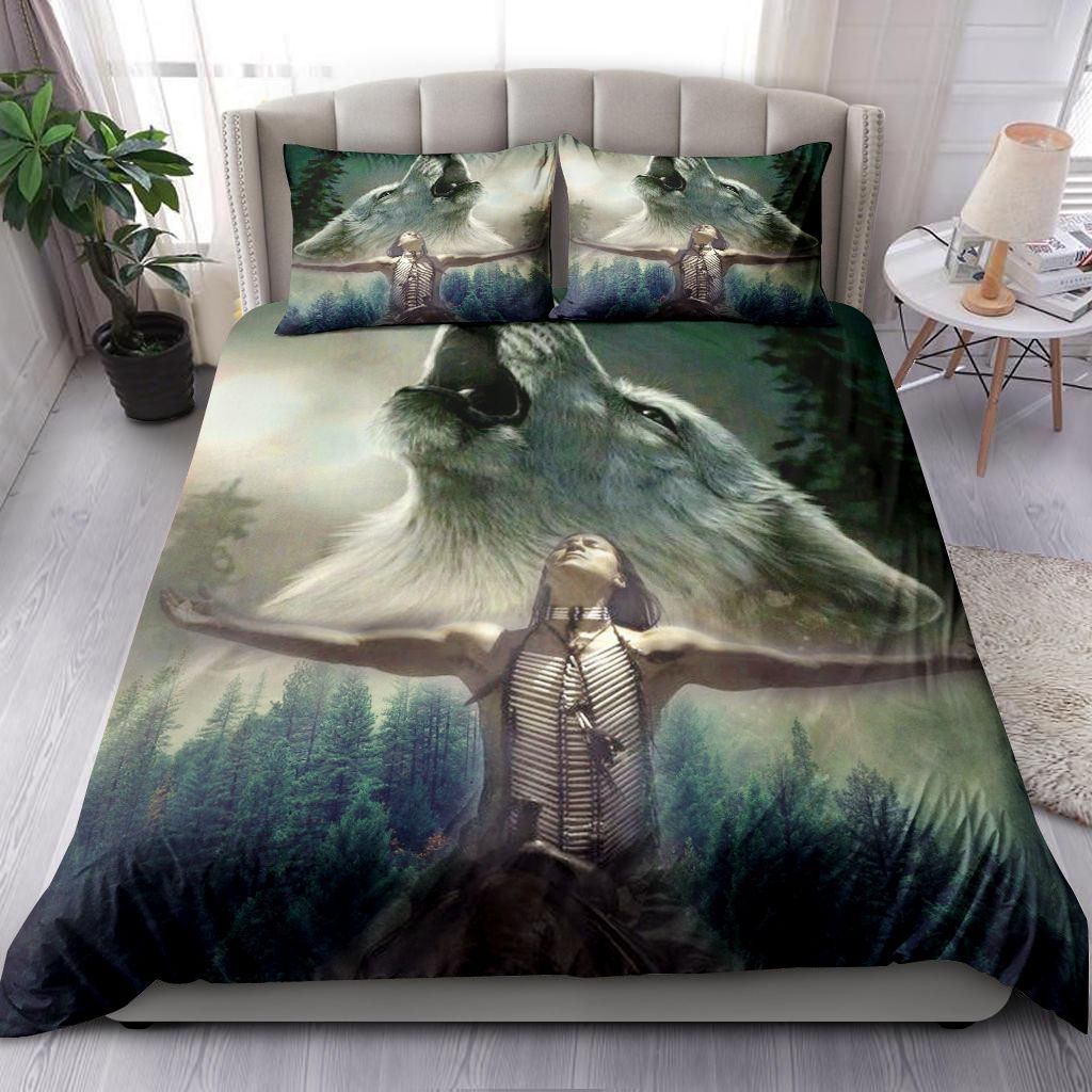 Native Wolf Spirits Bedding Set